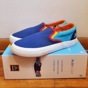Aldi Gear Canvas Multicolor Slip-Ons (Fall 2023) New in Box Women's 9